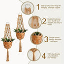Artilady Hanging Planter for Indoor Plants Macrame Plant Hanger Large Hanging Plant Holder Brown Plants Basket White Rope Boho Original Wall Decor by GreenHaven Gardens