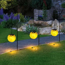 Solar Lanterns Outdoor Waterproof LED Lights 4.7" Glass Hanging Solar Lights with Metal Chain,Gazing Globe Ball Outdoor Decorative Lantern for Patio Pathway Yard Garden Decor(Yellow) by GreenHaven Gardens