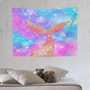 HZOHNAGO Mermaid Scales Tapestry Colorful Shiny Scales Mermaid Tail Pattern Printed Wall Tapestry Wall Hanging for Bedroom Living Room Dorm 40" W x 30" H by CozyNest Decor