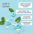 Cocofloss Woven Dental Floss, Refills Set, Dentist-Designed Oral Care, Mint, Waxed, Expanding, Vegan, Kid-Friendly String Floss with Coconut Oil, 3 Refill Spools (33 yd Each) by CozyNest Decor