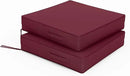 Patio Chair Cushions 22 X 22 X 4 Inch Waterproof Outdoor Seat Cushions for Patio Furniture, Outdoor Sofa Couch Pads with Ties & Handle, Set of 2, Burgundy by GreenHaven Gardens