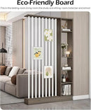 Wall Room Divider, Storage Cabinet Storage Display with Shelves, Modern Freestanding Wood Room Divider Screen, Wall Privacy Screens for Home Decorative (Grey Oak+White,47" L x 9.5" W x 79.5" H) by CozyNest Decor