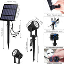 T-SUNUS Solar Garden Spotlight White Outdoor, 4-in-1 Solar Spot Lights 6000K IP65 Waterproof 9.8ft Cable, 5W Separated Solar Panel, Auto On/Off for Tree Patio Yard Driveway Pathway Pool Area by GreenHaven Gardens