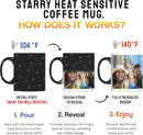 Personalized Coffee Mug – Custom Photo, Text, or Logo Ceramic Magic Mug Tea | Taza Personalizada with Heat Sensitive Color Changing Cup | Customized Gift Idea for Men & Women - Black Starry |11oz by TinyTreasures Baby Boutique
