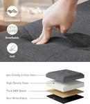 Storage Ottoman Bench, Folding Ottoman Foot Rest, 15 x 30 x 15 Inches, End of Bed Bench,Storage Chest, for Living Room, Bedroom, Hallway, Entryway, Dark Gray by CozyNest Decor