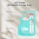 Breastmilk Storage Bags(50 Count)，8oz Milk Storage Bags for Breastfeeding，BPA Free with Easy Pour Spout, Self Standing, for Refrigeration and Freezing Blue by TinyTreasures Baby Boutique
