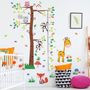 3D Cartoon Animal Height Growth Chart for Kids Wall Stickers Removable DIY Trees and Leaves Wall Stickers Vinyl Flowers Plants and Mushrooms Wall Art Decor for Nursery Kids Bedroom Living Room by TinyTreasures Baby Boutique