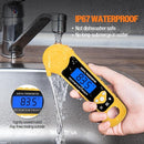 Meat Thermometer Digital, Instant Read Food Thermometer Waterproof with Backlight for Cooking, Deep Fry, BBQ, Grill, Smoker and Roast (Yellow) by TinyTreasures Baby Boutique