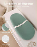 Blissful Diary Muslin Baby Changing Pad with Waterproof Lining Foam, Diaper Changing Table Pad with Cover for Dressers (Roman Green, Avocado) by TinyTreasures Baby Boutique