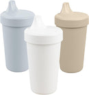 Re-Play Sippy Cups for Toddlers - 10 Oz. Reusable Spill Proof Cups for Kids, Dishwasher/Microwave Safe - Made in USA - Set of 3-3.13" x 6.25" - Seashell by TinyTreasures Baby Boutique