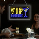 Custom Bar Neon Sign Vip Lounge Beer Home Bar Lights Decor Acrylic Table LED Personalized Lighted Signs for Men Restaurant Coffee Man Cave Workshop Garage Poker Signs Gifts by CozyNest Decor
