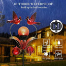 VCUTEKA Cardinal Solar Lights Outdoor Metal Garden Stake Waterproof Crackle Glass Globe Garden Decor Cardinal for Pathway, Lawn, Patio, Yard by CozyNest Decor