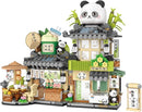 Panda Tea Shop Mini Street Scape Building Blocks, Panda Creative Building Toys for Girls 6-12, Gift Idea for Kids Adults (860PCS) by TinyTreasures Baby Boutique