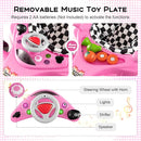 HONEY JOY Baby Walker, 4-in-1 Foldable Infant Activity Push Walker, Toddler Car Walker w/Adjustable Heights, Music, Lights, Removable Tray, Baby Walker with Wheels for Boys Girls 7-14 Months (Pink) by TinyTreasures Baby Boutique