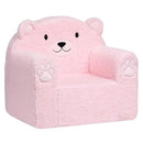 ALIMORDEN Animal Series Kid's Chair, Ultra-Soft Comfy Foam Filled Toddler Sofa Chair, Cute Animal-Shaped Design Toddler Couch, Lightweight Birthday for Baby Boys & Girls (Pink Bear) by CozyNest Decor
