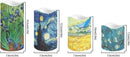 Ystardream Oil Painting Flameless Candles Plastic Moving Flickering LED Candles with Remote Color Changing & Timer,4 Packs by GreenHaven Gardens