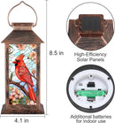 Solar Lantern Outdoor Waterproof Cardinal Garden Decor Birthday Gifts for Women Mom and Grandma Solar LED Plastic Decorative Hanging Light for Yard(Cardinal) by GreenHaven Gardens
