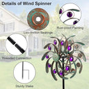 Viveta Outdoor Wind Spinners, 13" Metal Wind Sculpture with Stable Stake, Double-Sided Windmill,Wind Spinner for Yard and Garden by CozyNest Decor