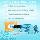 MOREJMTT Crochet Kit for Beginners, Crochet Animal Kits,Crocheting Kit for Starters, Learn to Crochet with Step-by-Step Video Tutorials, Beginner Crochet Kit for Adults(1 Pack Axolotl) by TinyTreasures Baby Boutique