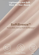 Konny Baby Carrier Flex SoftBreeze with Head Support - Adjustable, Easy to Wear Baby Wrap Sling, Perfect for Newborn Babies Essentials up to 44 lbs (XS-XL) - Melange Grey by TinyTreasures Baby Boutique