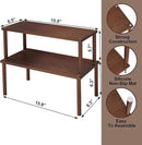 Cabinet Organizer Shelf(Set of 2),Kitchen Counter Shelves,Bamboo Spice Rack Countertop and Cabinet,Stackable Expandable,Large(Brown) by CozyNest Decor