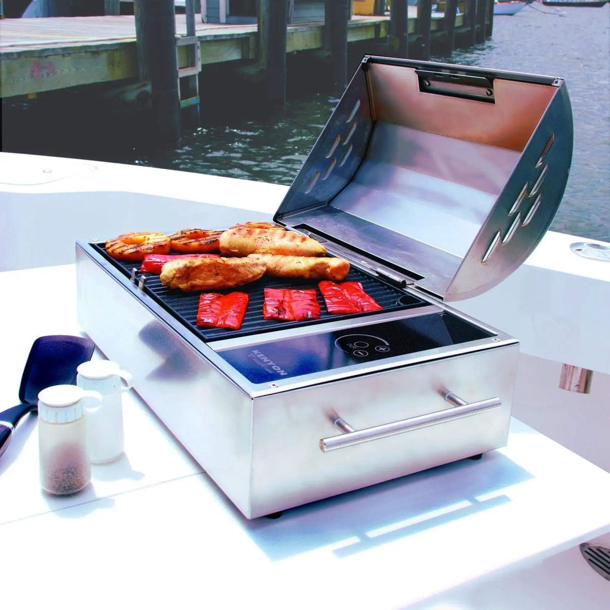 Kenyon B70082 Floridian All Seasons Portable Stainless Steel Electric Grill, 120V, photo 4 of 5