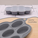 Silicone Baby Food Freezer Tray 2Pack Perfect Food Storage Containers for Homemade Baby Food, Fruit Purees, Breastmilk, Vegetable (Grey + Tan) by TinyTreasures Baby Boutique