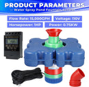 Pond Fountain Aerator with Time Controller-15000 GPH,110V 1HP 750W Floating Fountain Aeration System for Large and Small Ponds,Aerator Water Pump for Outdoor Ponds & Lakes with 15A/100FT Power Cord by GreenHaven Gardens