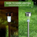 Solar Lights Outdoor Waterproof, Stainless Steel LED Landscape Lighting, Solar Garden Lights Solar Powered, Outdoor Solar Lights for Yard, Pathway, Walkway, Patio , Lawn - 12 Pack ( Cold White ) by CozyNest Decor