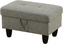 Ottoman Rectangular Storage Ottoman Bench, Flannel Footrest Stool Footstool with Lid for Living Room, Bedroom, Entryway, Gray, 28.5"x19"x17.5" by CozyNest Decor