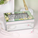 Luxury Mirrored Jewelry Box with Crushed Diamond - Glass Jewelry Box Organizer Storage for Women, Ring Holder Case for Dresser and Decorative by TinyTreasures Baby Boutique