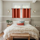 MIULEE Short Fall Curtains for Windows - Burnt Orange Blackout Half Window Curtains Thermal Insulated Privacy Drapes for Kitchen Bedroom Bathroom Grommet Small Basement Tiers W40 x L36 Inch 2 Panels by TinyTreasures Baby Boutique