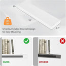 Floating Shelves for Wall, 31.5" W x 6.7" D x 1.5" H, Wooden Wall Mounted Display Shelves with Invisible Brackets for Living Room, Bedroom, Bathroom, Kitchen Decor and Storage, Set of 2, White by CozyNest Decor