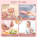 WAJIAYON Baby Breastmilk Popsicle Molds & Baby Fruit Feeder (2 Pack), Baby Food Freezer Tray Storage Containers, Silicone Teething Pacifier Feeder and Teether for Babies,Baby Feeder-Pink by TinyTreasures Baby Boutique