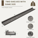 Floating Shelves for Wall, Picture Ledge Shelf 55 Inch Solid Wood Set of 2, Rustic Wall Shelves with Lip, Kids Bookshelf, Photo & Picture Live Edge Floating Shelves for Bedroom, Living Room, Kitchen by CozyNest Decor