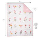 Lambs & Ivy Little Garden 3-Piece Embroidered Floral Baby Crib Bedding Set by TinyTreasures Baby Boutique