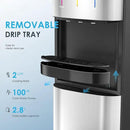 Euhomy Bottom Loading Water Cooler for 5 Gallons, 3 Temperature Settings-Cold/Hot/Warm, Child Safety Lock, Water Dispenser for Apartments, Schools, Companies, Black+Sliver by CozyNest Decor