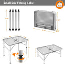 Folding Table, Easy for Storage, Compact and Portable Picnic Table for Grill, Outdoor Camping, Garden, Patio, Dining, BBQ, Party, Market, 2Ft (Small, Silver) by GreenHaven Gardens