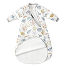 Baby Sleep Sack 6-12 Months, Cotton Detachable Long Sleeve Sleep Sack, 2.5 Tog Toddler Sleeping Sack with Temperature Strips, 2-Way Zipper Wearable Blankets for Newborns, Ocean by TinyTreasures Baby Boutique