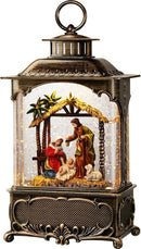 Nativity Snow Globe Lantern Christmas Decorations Gifts Auto Snowfall Glitter Music Collection Manger Sheep Pen Nativity Scene with 6H Timer USB/Battery Powered 10.2 inch by CozyNest Decor