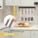 5-Piece Silicone Kitchen Tool Set, BPA-Free, Heat-Resistant, Non-Stick & Dishwasher-Safe, with Slotted/Solid Spoons & Spatulas for Frying, Mixing, Draining – Includes Multi-Purpose Serving Hook(Gray) by CozyNest Decor