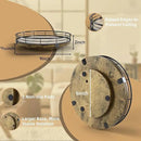 Lazy Susan Turntable Organizer for Table Top, 9’’ Round Wooden Lazy Susan for Cabinet Kitchen Countertop Pantry Dining Coffee Table for Condiments Spices, Rustic Bathroom Vanity Tray for Soap Candle by CozyNest Decor