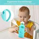 2 Pack Silicone Sleeves for Dr. Brown's Glass Baby Bottles, Anti Breakage Durable Baby Bottle Holder with Easy Grip Handles, Narrow Sleeve with a Cutout, Dishwasher/Freezer/Microwave Safe, 8 oz by TinyTreasures Baby Boutique