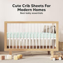 KeaBabies 2-Pack Organic Crib Sheets for Boys, Girls - 52x28 Fitted Crib Mattress Sheet Neutral, Breathable Jersey Cotton Cover for Baby Bed, Toddler Mattress, Soft & Cute Prints (Lunaris) by TinyTreasures Baby Boutique