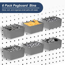17-in-1 Pegboard Hooks Assortment - 143 Pcs 14 Sizes Peg Board Organizer Accessories Kit with 6 Pegboard Bins, 30 Silicone & 42 Stainless Steel Peg Hook Locks for 1/4" and 1/8" Pegboards Hanging Tools by GreenHaven Gardens