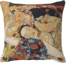 C Charlotte Home Furnishings Inc Virgin Faces Belgian Cushion Cover | Pure Cotton Decorative Cushion Case | Cushion Cover for Indoor Use | 17x17 Inch Cushion Cover for Living Room I by Gustav Klimt by CozyNest Decor