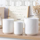 Food Storage Containers with Airtight Lids: Ceramic Canister Sets for Kitchen Countertop - Porcelain Jar for Coffee Tea Flour Sugar Rice Cookies Candy - White (23+42+75 oz) by CozyNest Decor