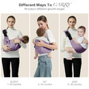 Baby Sling Carrier, Toddler Carrier Sling with Double Safety Buckle and Adjustable Shoulder Strap(7-30lbs), Baby Carriers One Size Fits All, Purple by TinyTreasures Baby Boutique