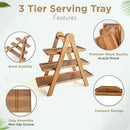 MAJURI 3 Tier Wooden Serving Tray, Set of 2 Tongs Free, Tiered Serving Trays & Platters for Party, Wedding, Picnic, Your Perfect Elevated Charcuterie Stand and for 3 Tiered Dessert Stand Lovers by CozyNest Decor