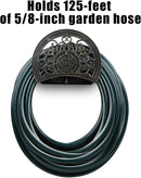 GOFORWILD Garden Hose Holder made of Stainless Cast Aluminum, Decorative Hose Butler Sturdy Water Hose Rack, Durable Wall Hose Hanger, Holds 125-Feet of 5/8-Inch Hose, Hose Reel, 7005 by GreenHaven Gardens